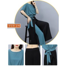 쉬폰티셔츠와이드팬츠세트