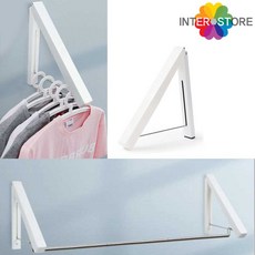 인터스토어 접이식행거 벽옷걸이 벽부착 옷걸이 옷코디 코디옷걸이 벽 벽면 부착 고정 사무실 매장 옷가게 디피 옷걸이 행거 헹거, 1개, 접이식행거 2단