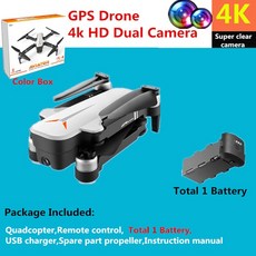 드론 2019 New 8811 Drone GPS 5G Quadcopter with Wide-Angle 4K Camera RC Gesture F [A00057229], 02-4K 1B Box-57229