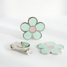 데이지 골프 볼마크 자석클립 Silver Frame, Indian Pink, 1개