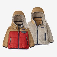 (파타고니아 100%정품) patagonia 베이비 리버서블 트리블스 베이비 키즈 후디 점퍼 Touring Red