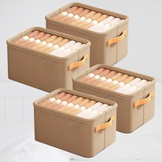 레디박스 대용량 패브릭 사계절 의류 정리 수납 보관함, 베이지, 4개