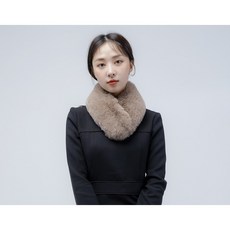 폭스머플러 에코퍼 자석여밈 모카베이지 색상