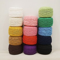 면사 면뜨개실 12합 24합 200g 여름실 여름뜨개실 코바늘실, 400g, 곤색, 1개