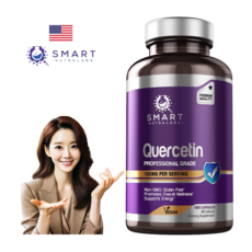 퀘르세틴 고함량 1 000mg 면역건강 비건180캡슐 3개월분 미국산 스마트 누트라 랩, 1개, 180, 180정