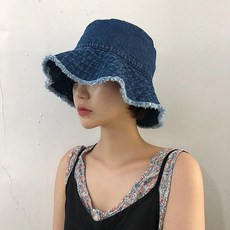 더롭스(the robs) the robs. 데일리 빈티지 데님 와이드 워싱 벙거지 버킷햇 (2color) (3660686)
