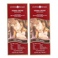 수르야 브라질 헤나 크림 다크 브라운 70ml X 2팩, 2개