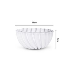 투톤 꽃잎샐러드볼 소2p 과일볼 스낵볼, 화이트, 2개