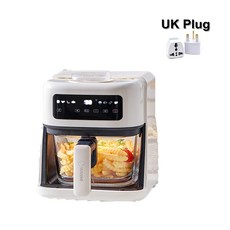 전기 가정용 프라이어 BBQ 튀김 투명 5L 오븐 타입 샤오미 요리용 스프레이 굽기 기름 없음 에어, UK plug