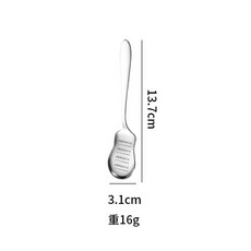 감자으깨기 이유식다지기 야채 포테이토 보조 기계 감자튀김 강판 스테인레스 식당, 430 스테인리스 스틸 미니 스푼 진저 분쇄기, 1개