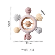 몬테소리 장난감 1 개 아기 Teether 음악 딸랑이 동물 크로셰 코끼리 기린 반지 나무 체육관, [17] 1, 17.1