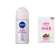 온더바디 생크림 폼 3ML+ 니베아 펄앤뷰티 롤온 데오드란트 50ml, 1세트
