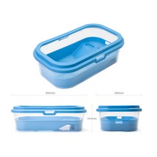 그린월드 거북이 어항 L 460x280mm 높이143mm, 옐로우, 1개