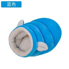 침낭 부드러운 봉제 따뜻한 반려동물 고양이 침대 강아지 두꺼운 집 겨울 용품, 01 Blue_01 S, [01] S, 1개