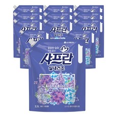 샤프란 실내건조 섬유유연제 아로마 브리즈 2.3L 리필, 2300ml, 12개