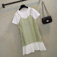 kirahosi 여름 트렌디한 스쿨룩 프렌치 쉬폰 반팔 원피스 250호 CR03kk4