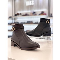 닥스구두 DAKS 여성 3cm 몰드 쿠션창 심플 벨트 포인트라인 앵클 부츠 dib209