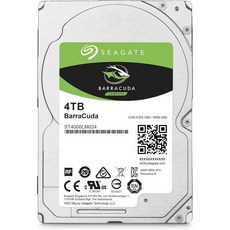 씨게이트 바라쿠다 모바일 하드 드라이브 4TB SATA 6Gbs 128MB 캐시 2.5인치 15mm ST4000LM024기계식 디스크, BarraCuda 2.5-Inch_Standard Pa - 씨게이트바라쿠다4tb