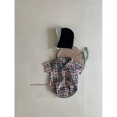 베이비 체크 바디슈트 여름 남자아기 신생아 3개월 6개월 돌아기 18개월 반팔 나들이룩