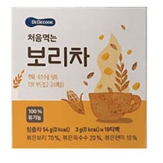베베쿡 처음 먹는 시리즈, 100% 유기농 보리, 3개, 18개