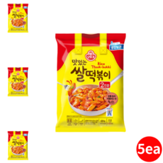 맛있는 쌀떡볶이 2인분 424g 5개 떡복이 떡뽁이 떡뽂이 떡뽀끼 떡볶기 아이들간식 쌀 떡볶이 안주 비상식량 홈파티 대용량 대량 즉석떡볶이 밀키트떡볶이 어린이떡볶이 아이들떡볶이, 5개(10인분)