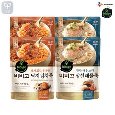 (상온)비비고 낙지김치죽450x2개+삼선해물죽450gx2개, 1세트