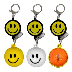 스마일 실리콘 볼주머니 화이트+옐로우 1세트, 2개