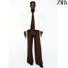 자라 여성용 인조 모피 자켓 퍼 점퍼 FAUX FUR JACKET