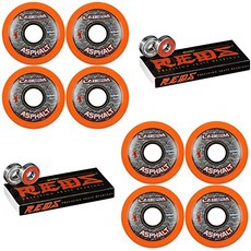 Labeda Asphalt Inline Roller Hockey Wheels 68mm Orange 85A 8-Pack Bones Reds Labeda 아스팔트 인라인 롤러 하키 휠, 1