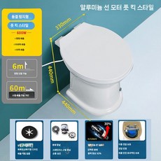 전용 변기 파쇄 자동 요트변기 보트 화장실 차박 간이 순동 야외, 화이트(구리 플래그십), 1개