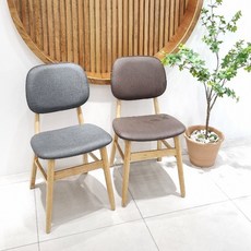 비비체어 카페 원목 인테리어 가죽 식당 커피숍 업소용 식탁의자, 그레이, 1개