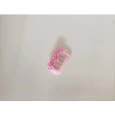 개고양이 머리핀 꽃무늬 귀여운 반려동물 및 녹색 양파 헤어 액세서리 2.3cm 3.2cm, 1개, 07 분홍색