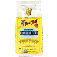 Bob's Red Mill Gluten Free Brown Rice Flour 24 Ounce (Pack of 4 Bob's Red Mill 프리 현미가루 24온스(4팩), 680g, 4개