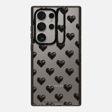 케이스티파이 CASETiFY 갤럭시 S24 울트라 임팩트 링 스탠드 케이스 black hearts Black