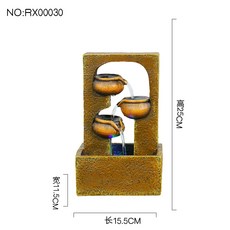물 분수 중국 스타일 풍수 분재 가습기 홈 공 장식 인테리어 겨울 미니 연못 베란다, RX00030 : 15.5x11.5x25cm