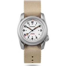 BODERRY 남성 시계 티타늄 자동 필드 워치 40mm 군용 낮 날짜 기능 100M 나일