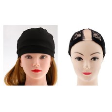 Royalways 검은 가발 모자 가발을 만들기위한 가발 모자 스트레칭 Snood, 설명한대로, 설명한대로