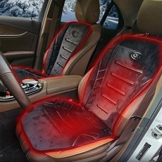 FITS 블랙라인 극세사 차량용 열선시트 앞좌석 온열시트 커버 화물차 버스 전기매트 24V 전용, 1개