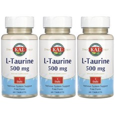 칼 엘 타우린 500mg 60정 3병 L Taurine, 3개