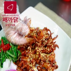 [해까닭] 튤립닭발 3~4인용 500g 국내산 직화구이 불맛 뼈있는 양념 불 저녁술안주 캠핑음식 튜립