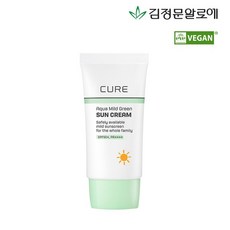 김정문알로에 큐어 마일드 그린 선크림 무기자차 40ml, 1개