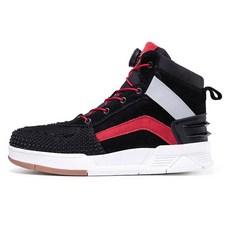 남성용 야외 라이딩 오토바이 신발 사계절 오프로드 바이커 부츠 레이싱 짧은, 221-Black-Red
