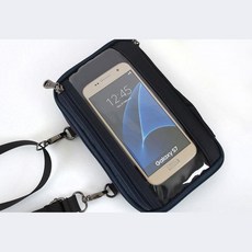 핸드폰전용 전면 투명수납 있는 옆으로매는가방 10대 스마트폰캔버스백 운동 어린이 매신저백