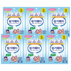혼다양행 핑거티슈 손가락 구강세척 시트, 60매, 6개, 275g