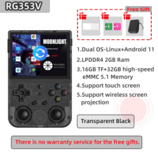 RG353V 한방팩 레트로 휴대용 게임기 콘솔 앤버닉 엔버닉 공식 스토어, RG353V black_512G 100 000 game