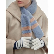 헤지스 악세서리 여성 아이보리 캐시미어 혼방 스트라이프 장갑 HIGV9F923IV