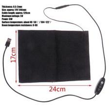 전기 겨울 적외선 발열 매트 탄소 섬유 가열 패드 핸드 워머 USB 필름 1 개 2, 없음, 4)