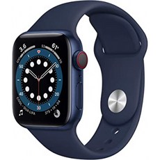 Apple 애플워치 6, 블루 알루미늄 케이스, 딥 네이비 스포츠 밴드, 40mm, GPS