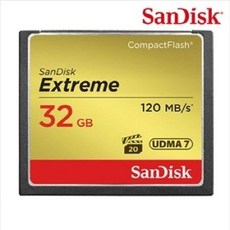 샌디스크 Extreme CF 32GB 120MBs Full HD비디오 4K비디오캡쳐, 저장용량, 1개
