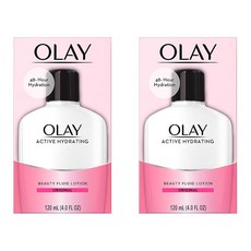 Olay 올레이 페이스 모이스춰 라이저 액티브 하이드레이팅 뷰티 플루이드 로션 120 ml 2 개, 120ml